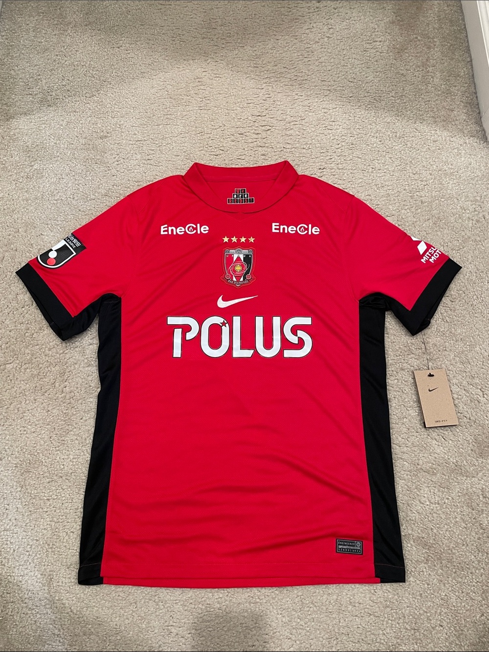 Nike J League Urawa Red Diamonds 2025 home Jersey Japanese size L NWT